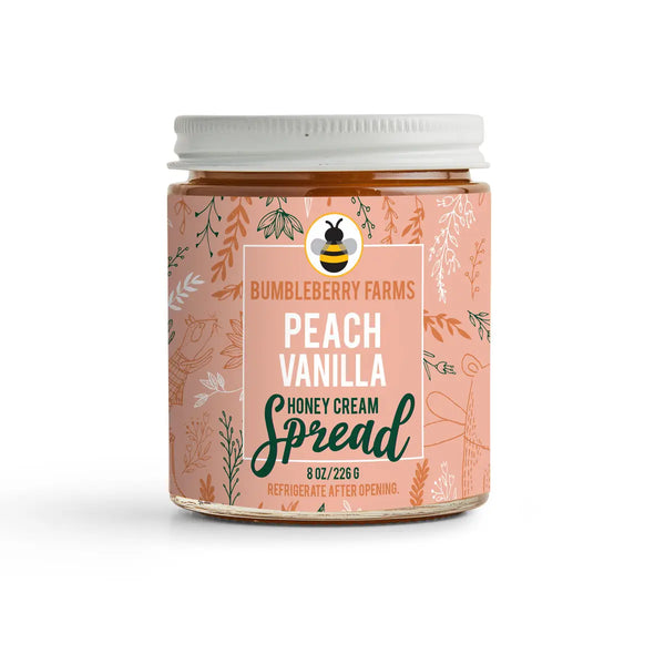 Bumbleberry Farms Peach Vanilla Honey Cream Spread