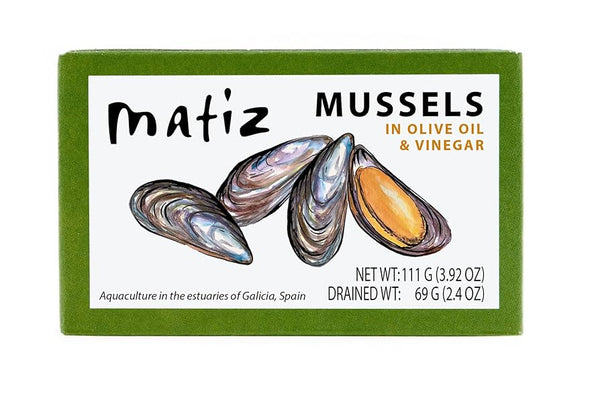 Matiz Mussels in EVOO and Vinegar