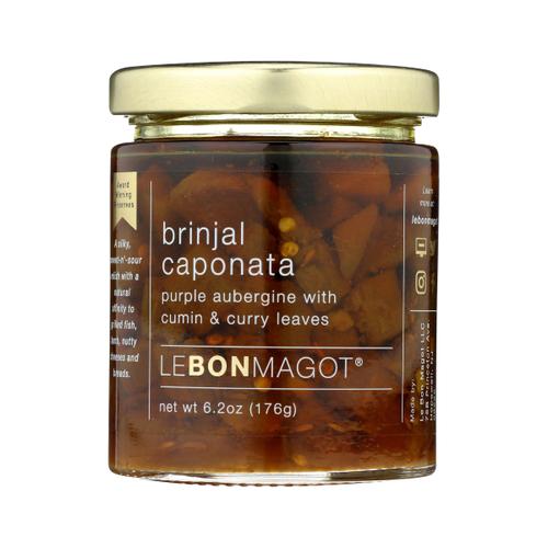 Le Bon Magot Brinjal (Eggplant) Caponata with Curry Leaves & Cumin